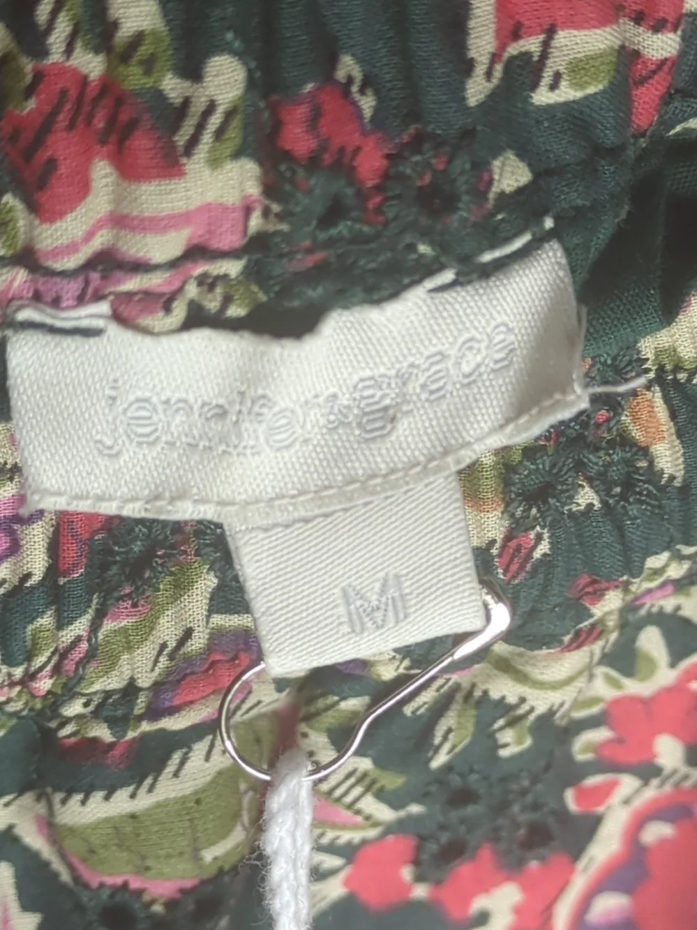 NWT Paisley Green Cotton Mini Skirt in Pink and Green